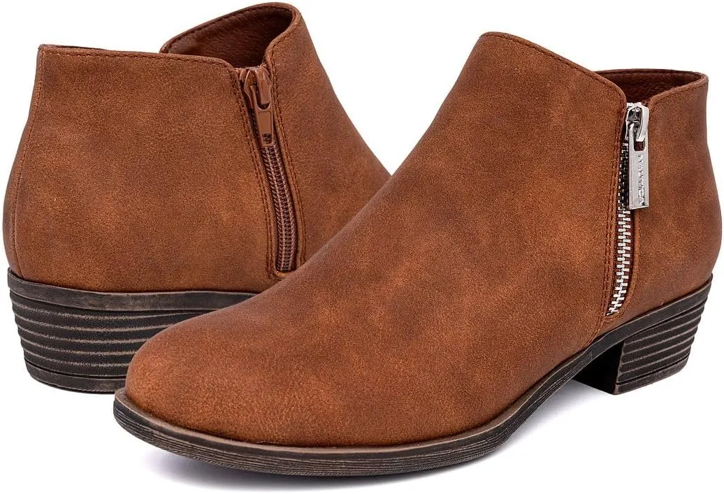 Nautica Women's Ankle Boot with Side Zipper - Stylish Dress Boot for Women | Featuring a Low Heel, Chic Design, and Versatile Sizing | The Perfect Ankle Bootie for Dressy and Casual Occasions - Alara