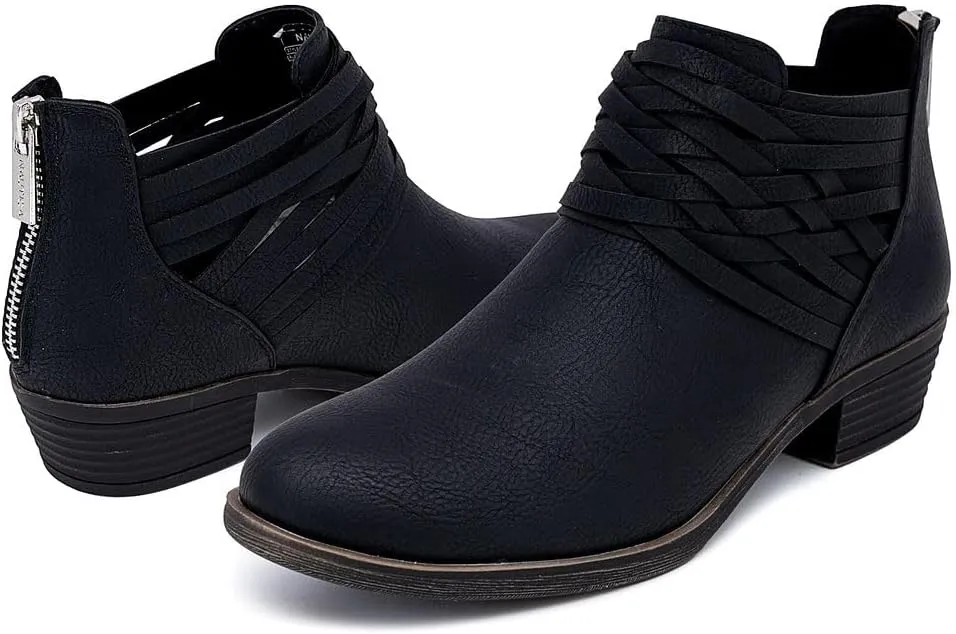 Nautica Women's Ankle Boot with Side Zipper - Stylish Dress Boot for Women | Featuring a Low Heel, Chic Design, and Versatile Sizing | The Perfect Ankle Bootie for Dressy and Casual Occasions - Alara