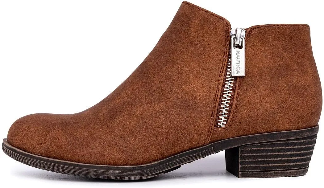 Nautica Women's Ankle Boot with Side Zipper - Stylish Dress Boot for Women | Featuring a Low Heel, Chic Design, and Versatile Sizing | The Perfect Ankle Bootie for Dressy and Casual Occasions - Alara