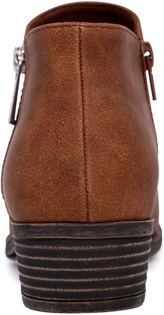 Nautica Women's Ankle Boot with Side Zipper - Stylish Dress Boot for Women | Featuring a Low Heel, Chic Design, and Versatile Sizing | The Perfect Ankle Bootie for Dressy and Casual Occasions - Alara