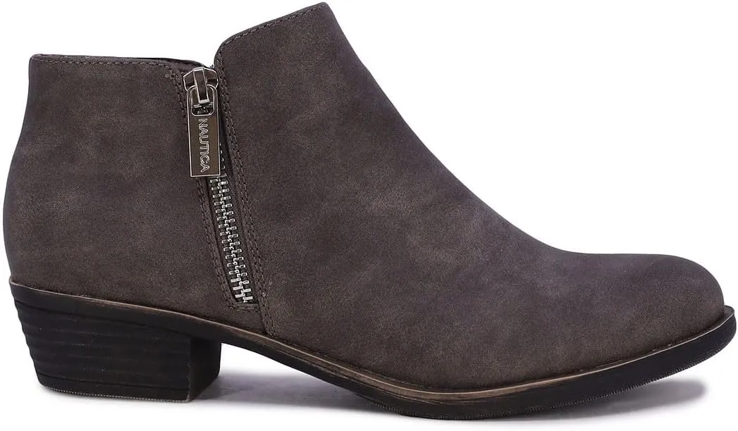 Nautica Women's Ankle Boot with Side Zipper - Stylish Dress Boot for Women | Featuring a Low Heel, Chic Design, and Versatile Sizing | The Perfect Ankle Bootie for Dressy and Casual Occasions - Alara
