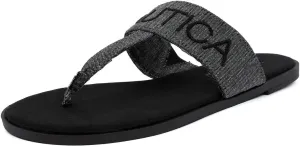 Nautica Women’s Woven Strap Thong Sandals – Comfortable Flat Slip-On Flip-Flops for Beach, Travel, and Everyday Casual Wear
