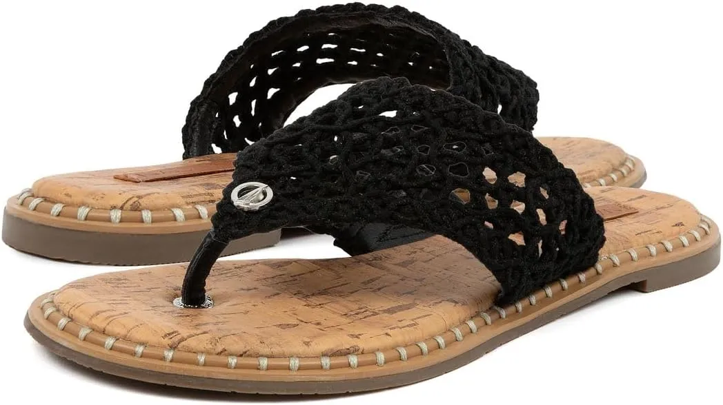 Nautica Women’s Woven Strap Thong Sandals – Comfortable Flat Slip-On Flip-Flops for Beach, Travel, and Everyday Casual Wear