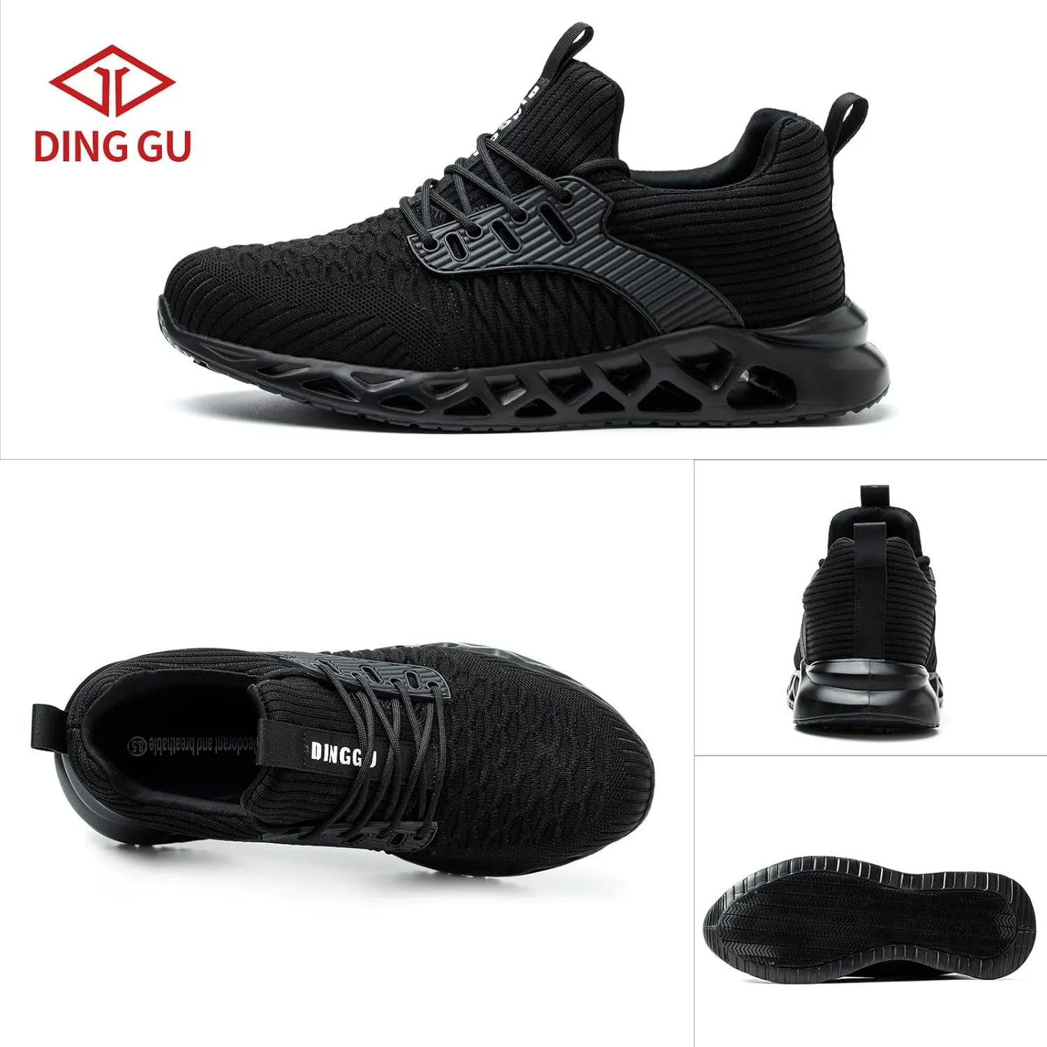 Non Slip Steel Toe Shoes for Men Women Comfortable Work Shoes Lightweight Safety Composite Toe Shoes