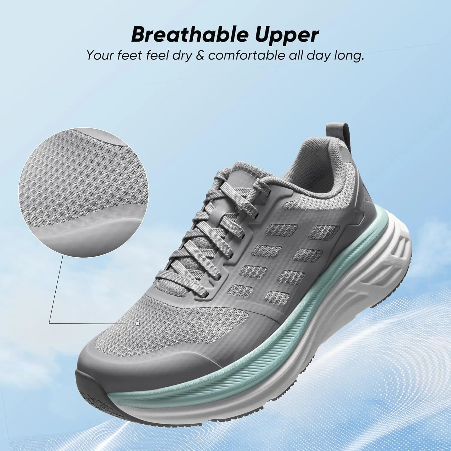 NORTIV 8 Women's Walking Shoes Cushion Running Tennis Shoes ActiveFloat Non-Slip Comfortable Breathable Workout Gym Sports Athletic Fashion Sneakers
