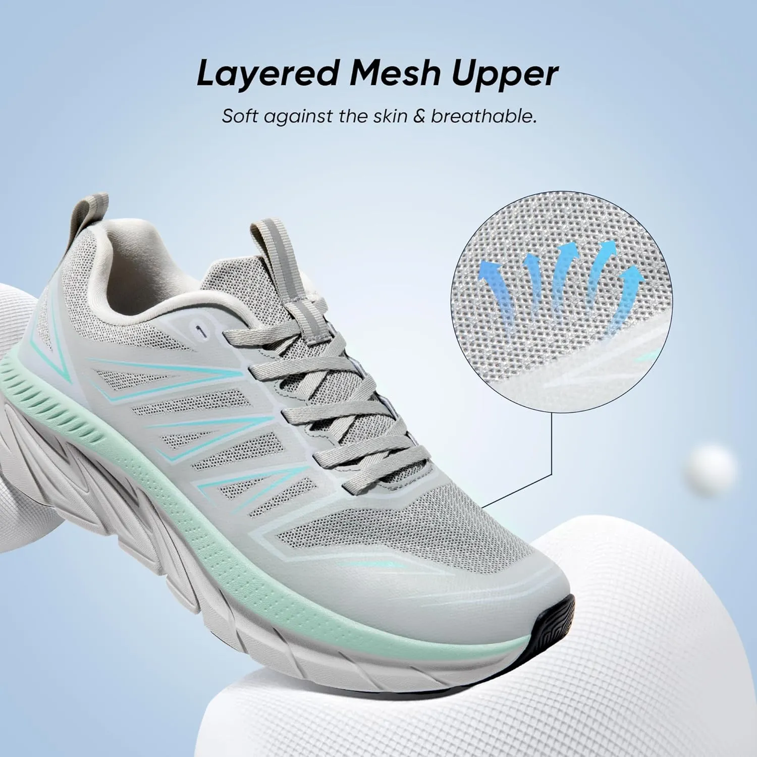 NORTIV 8 Women's Walking Shoes Running ActiveSwift Comfortable Tennis Breathable Non Slip Athletic Gym Workout Cross Training Sneakers.