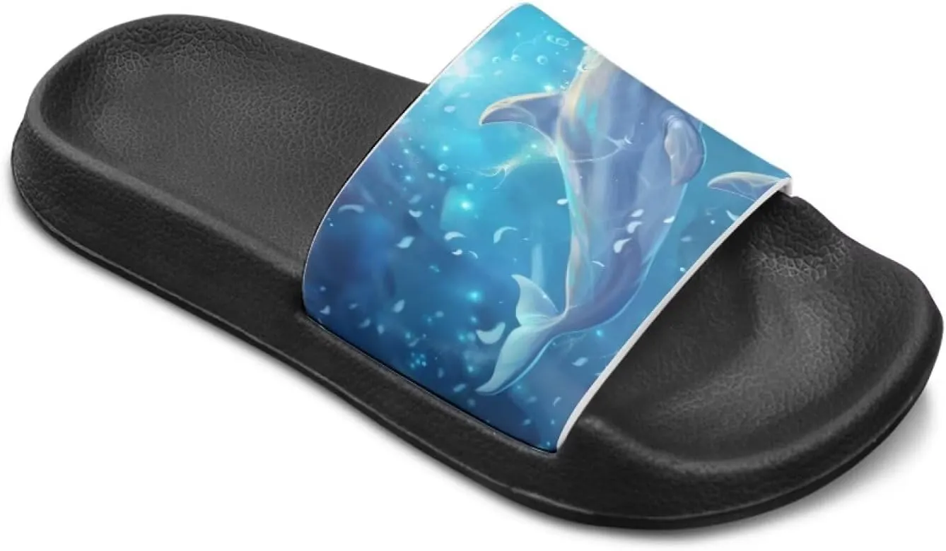 Ocean Animals Slide Sandals for Boys Girsl Cartoon Kids Slides Open Toe Design
