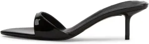 Open Pointed Toe Heeled Mules for Women Leopard Prints Slingback Kitten Heels Slip-On Fashionable Formal Party Dresses Slide Sandals