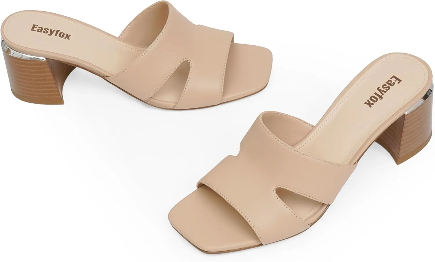 Open Toe Heeled Mules for Women Chunky Heel Sandals for Women 2025