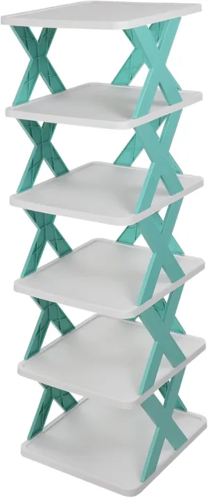 Organizer Rack for Shoes Tall and Narrow Shelf Space-Saving Storage Rack Multi-Functional for Shoes Boots Bags