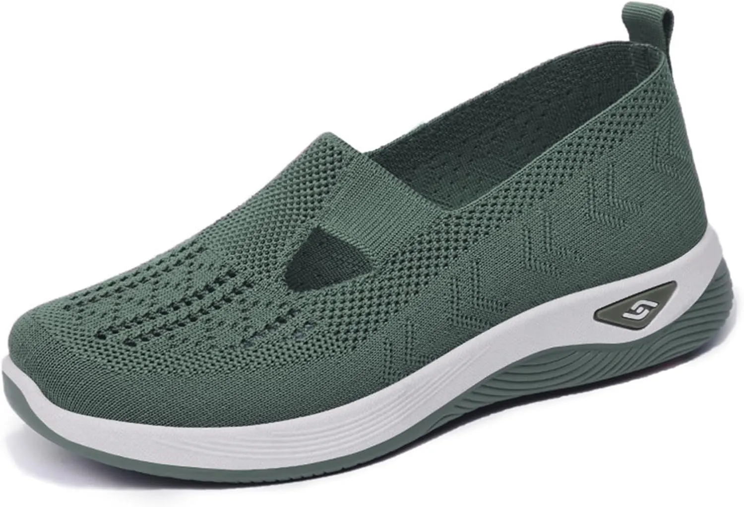 Ortho Stretch Cushion Sneakers for Women Woven Orthopedic Breathable Soft Shoes Slip On Arch Support Walking Shoes Mesh Slip On Sneakers Unisex Non-Slip Healthy Pro Barefoot Shoe