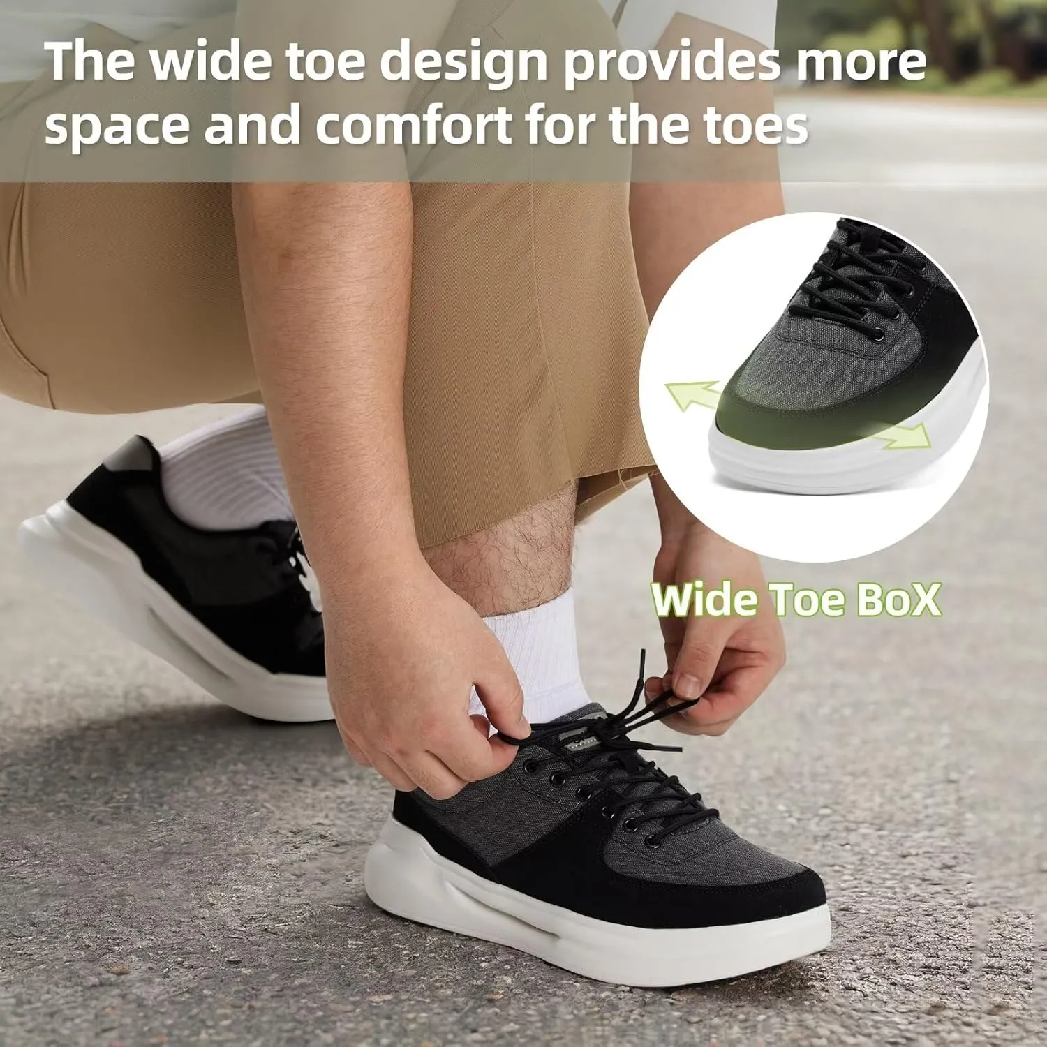 OrthoComfoot Men's Orthopedic Fashion Sneakers for Plantar Fasciitis: Comfortable Walking Shoes with Arch Support, Casual Cushion Orthotic Shoes for Foot and Heel Pain Relief