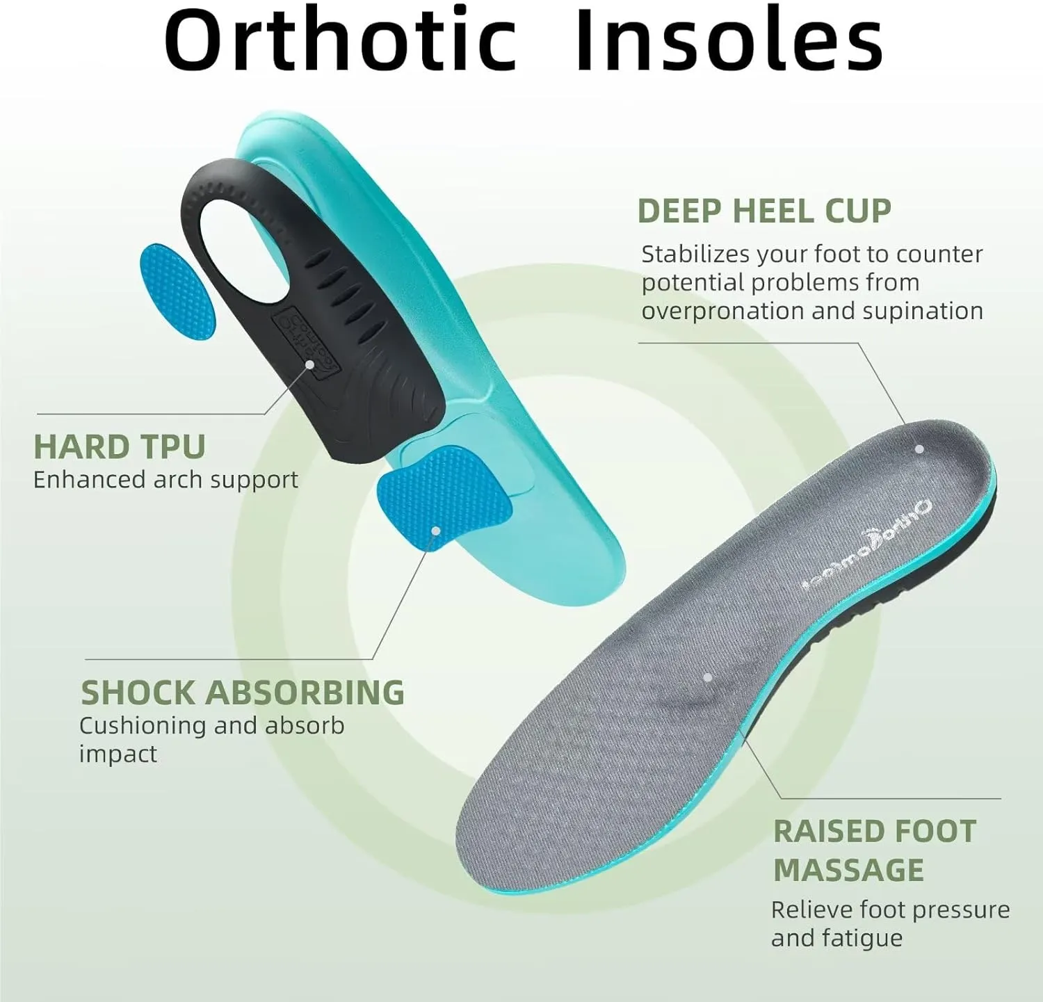 OrthoComfoot Men's Orthopedic Fashion Sneakers for Plantar Fasciitis: Comfortable Walking Shoes with Arch Support, Casual Cushion Orthotic Shoes for Foot and Heel Pain Relief