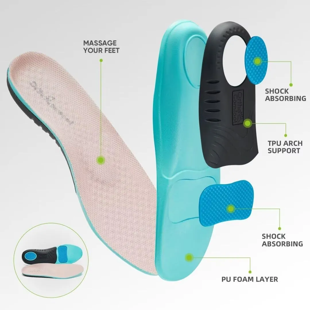 OrthoComfoot Women's Orthopedic Comfortable Walking Shoes, Casual Arch Support Slip-On Shoes for Plantar Fasciitis, Breathable Orthotic Loafers for Foot and Heel Pain Relief