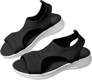 Orthopedic Sandals for Women Comfortable Walking Wedges Casual Open Toe Mesh Breathable Slip on Shoes Beach Slides
