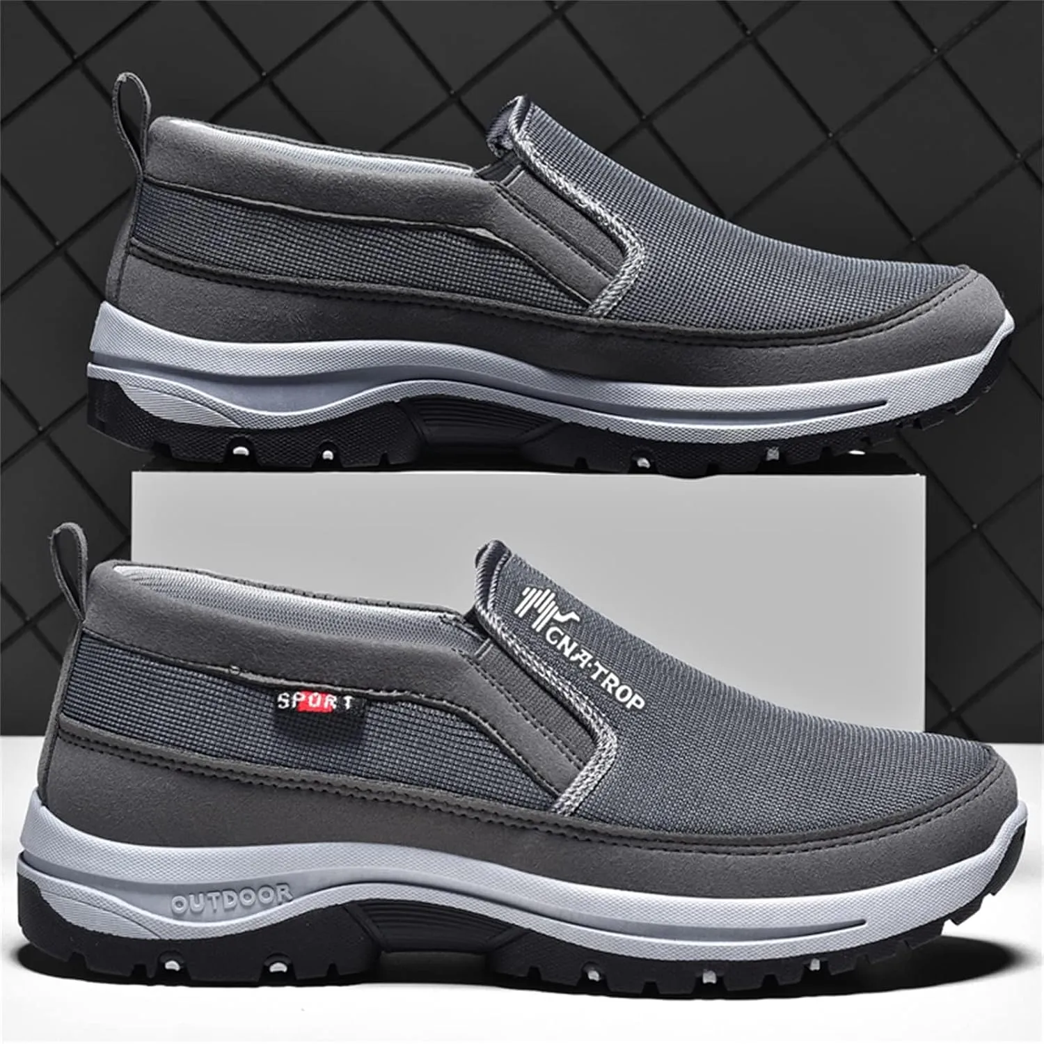 Orthopedic Shoes for Men Hiking Shoes Non-Slip Outdoor Walking Sneakers with Arch Support Walking Loafers