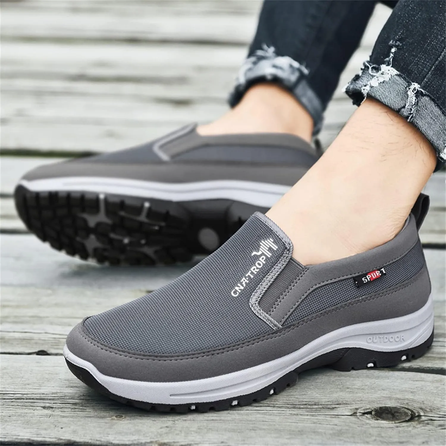 Orthopedic Shoes for Men Hiking Shoes Non-Slip Outdoor Walking Sneakers with Arch Support Walking Loafers