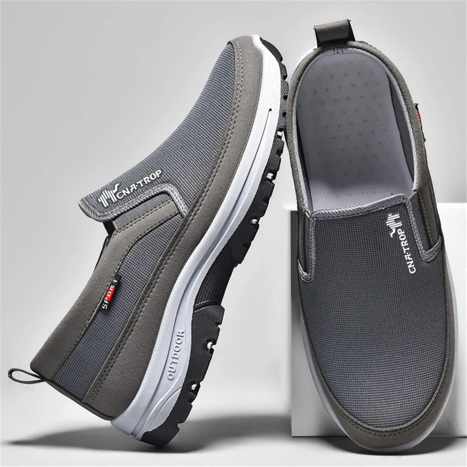 Orthopedic Shoes for Men Hiking Shoes Non-Slip Outdoor Walking Sneakers with Arch Support Walking Loafers