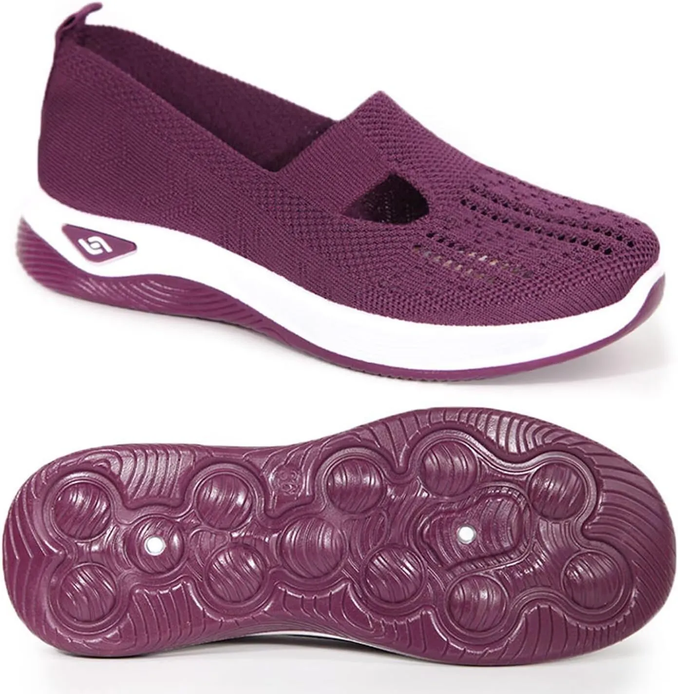 Orthopedic Walking Shoes for Women,2025 New Orthowalkway Womens Shoes,Woven Orthopedic Breathable Walking Sneaker Non-Slip Arch Support Slip on Shoes
