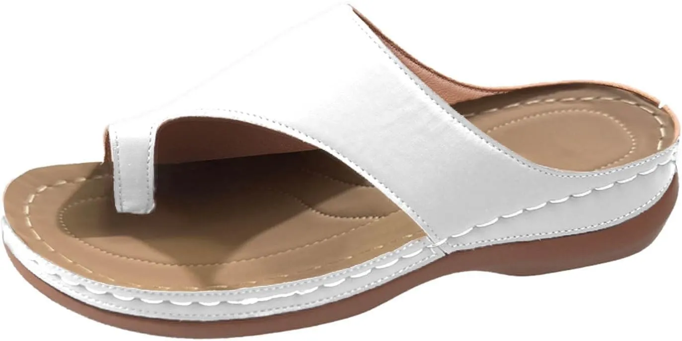 Orthopedic Wedge Sandals for Women Comfortable Dressy Summer Casual Walking Wedges Platform Beach Flip Flops Shoes Slides 2025 Arch Support Flat Open Toe Non-Slip Dress Shoes