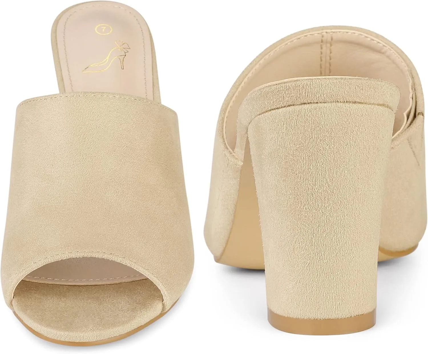 Perphy Slip on Chunky Heels Mules Slide Sandals for Women