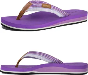 Pevino Women's Orthotic Flip Flops,Casual Comfortable Yoga Mat Thong Sandal with Arch Support