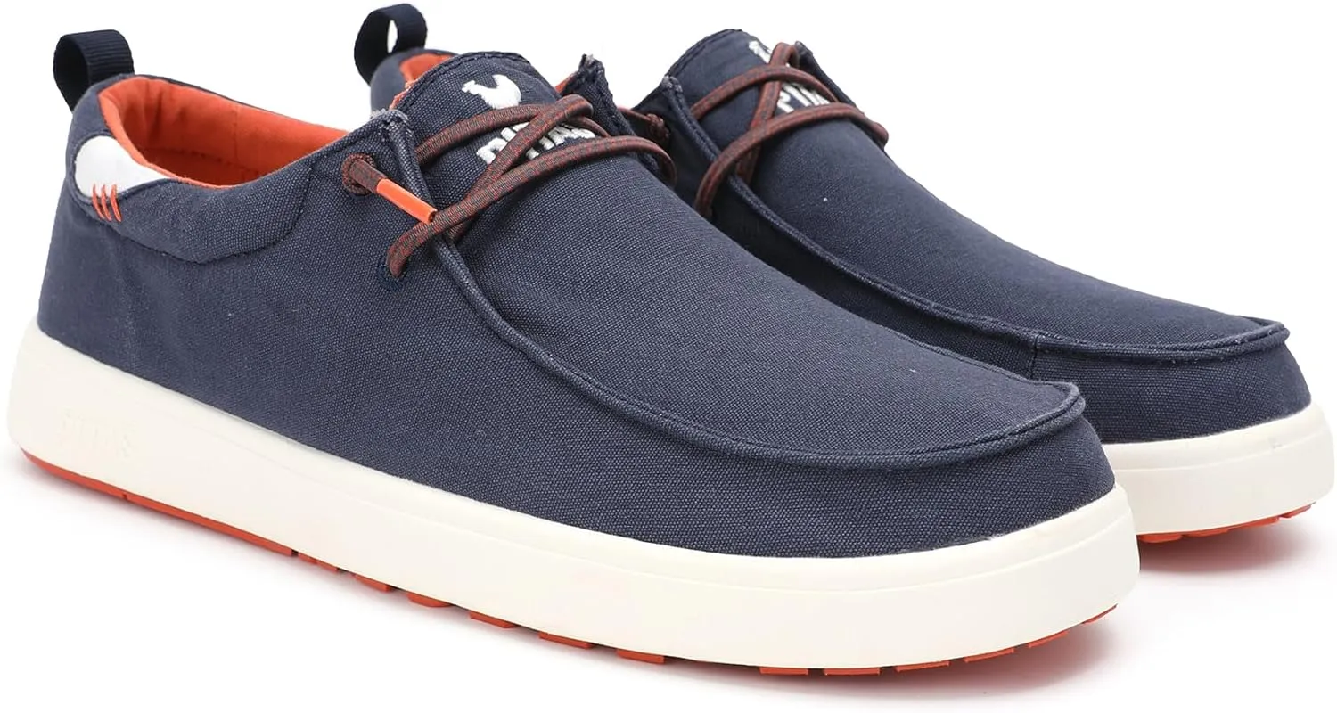 PITAS Men’s Biarritz Casual Boat Shoes | Breathable Slip-On Loafers for Men | Ultra Light & Comfortable for Everyday Wear | Dark Blue