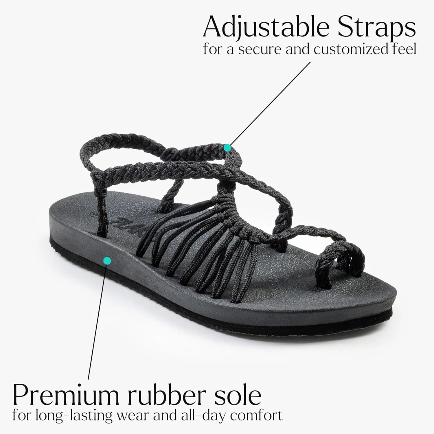 Plaka Atlantis Summer Walking Sandals for Women – Comfortable Strappy Sandals with Arch Support for Beach Walks and Casual Outings
