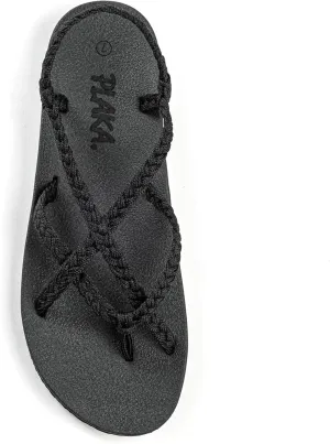 Plaka Lagoon Arch Support Sandals for Women - Comfort Collection, Strappy Braided & Water-Resistant Design - Ideal for Walking, Beach & Summer Use - Patented Sole