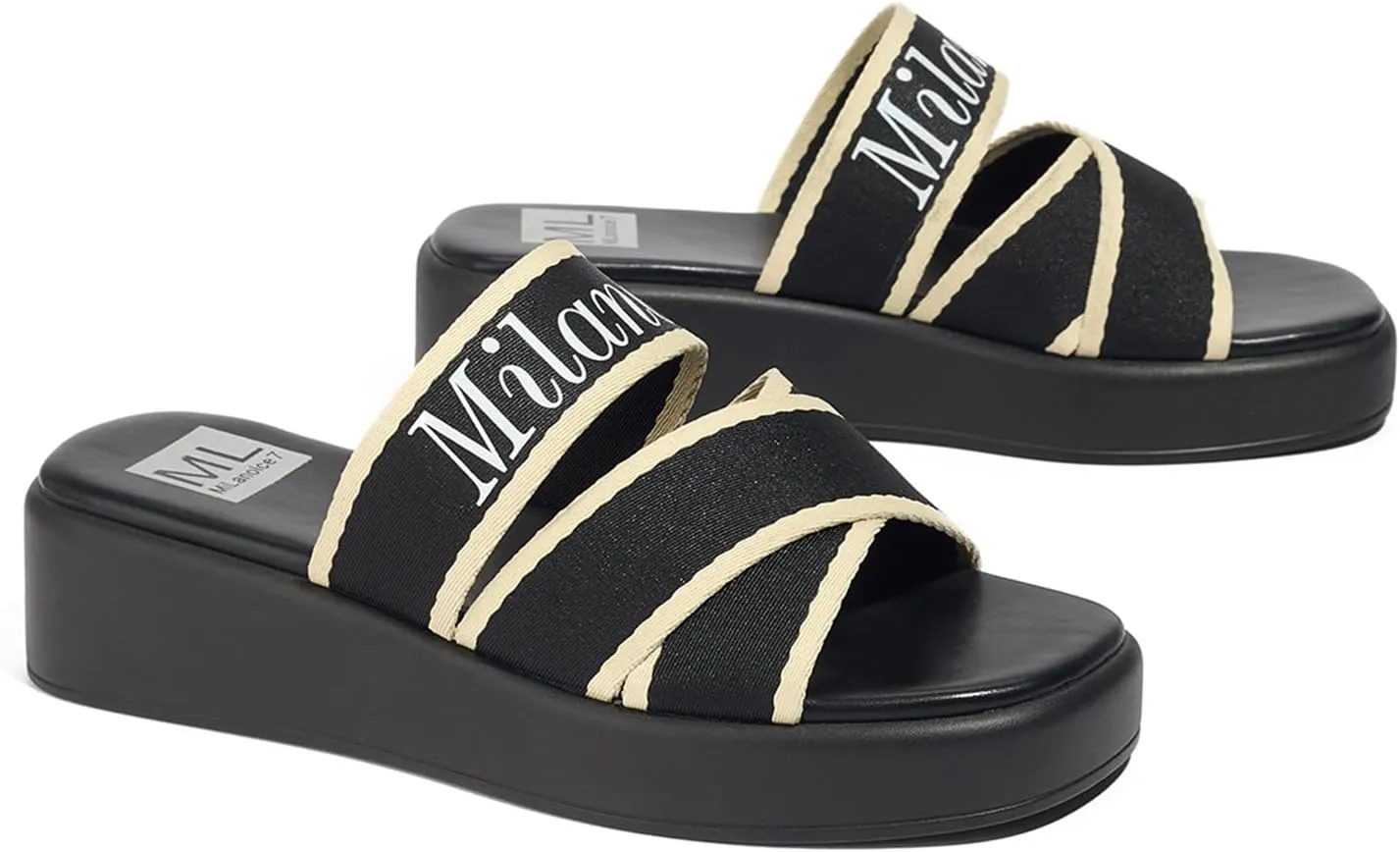 Platform Sandals Comfortable Slip On Wedge Sandals for Women Bohemia summer Open Toe Wedges Slides