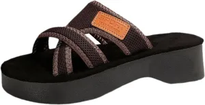 Platform Sandals Women 2025 Summer Anti-Slip Fish Mouth Beach Sandals Breathable Mesh Casual Outdoor Comfort Sandal