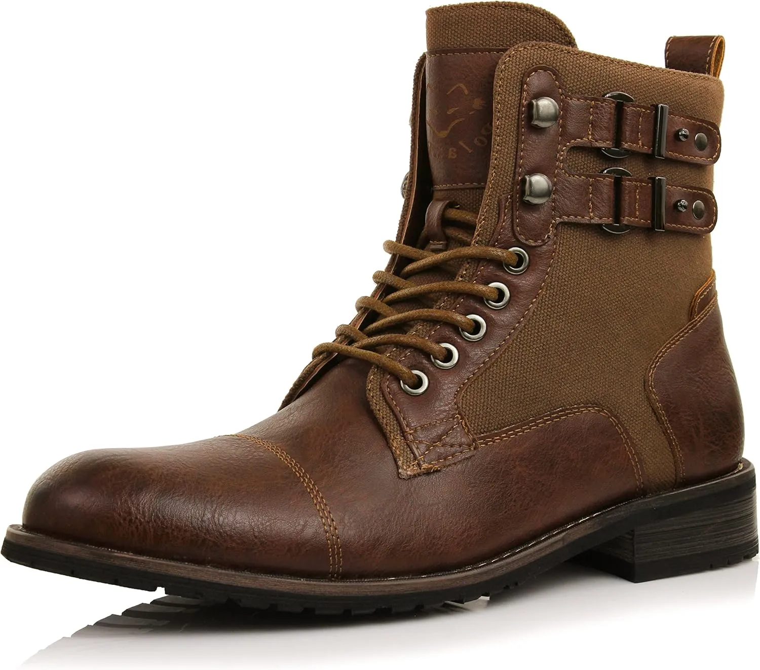 Polar Fox Mitch MPX808576 Mens Casual Cap Toe Boot Motorcycle Zipper Boots Men