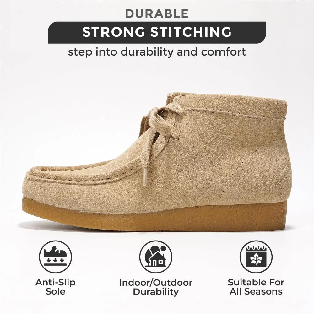 Project Cloud Ankle Boots for Women - 100% Genuine Suede Womens Shoes - Memory Foam Insole Chukka Boots - Water Resistant Fashion Shoes for Women 2025 (Wally Boot)