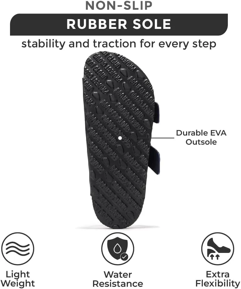 Project Cloud Genuine Leather Flat Sandals Comfortable Beach Essentials Womens Sandals Memory Foam Vacation Essentials Slides for Women Footwear (Santorini)