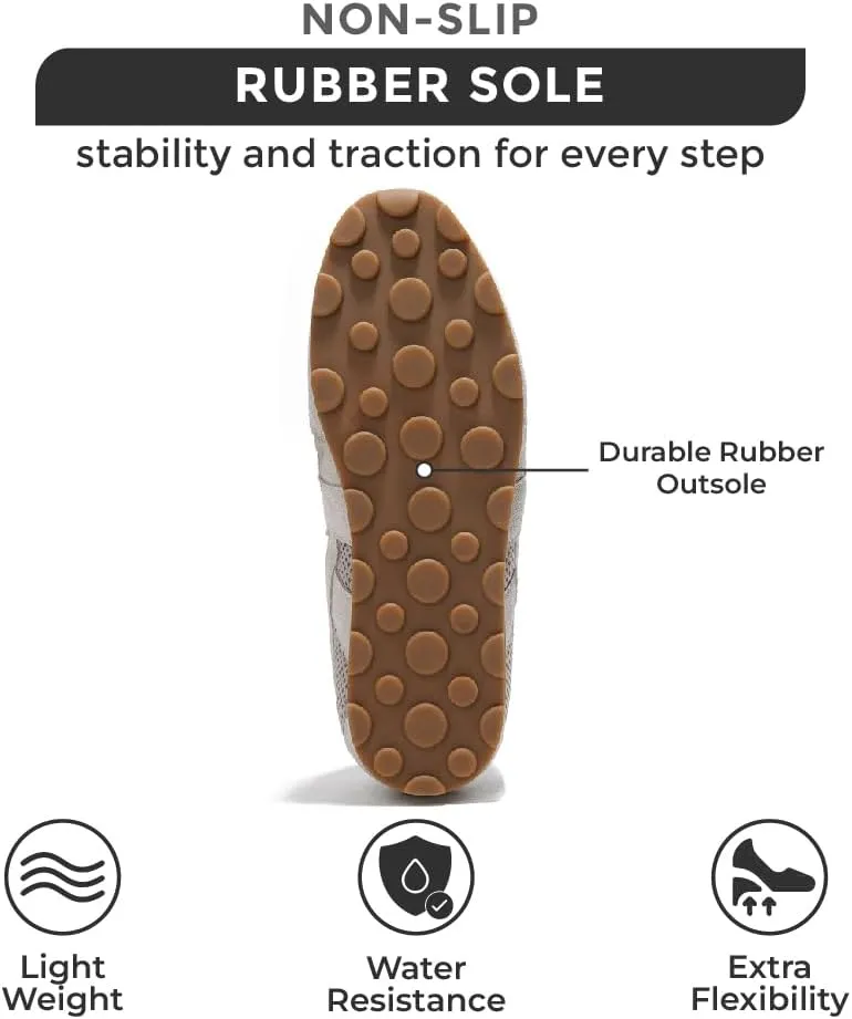 Project Cloud Genuine Leather Womens Shoes – Fashion Sneakers for Women 2025 Non-Slip with Comfortable Memory Foam Insole – Stylish and Lightweight Spring Shoes for Women (Tiger)
