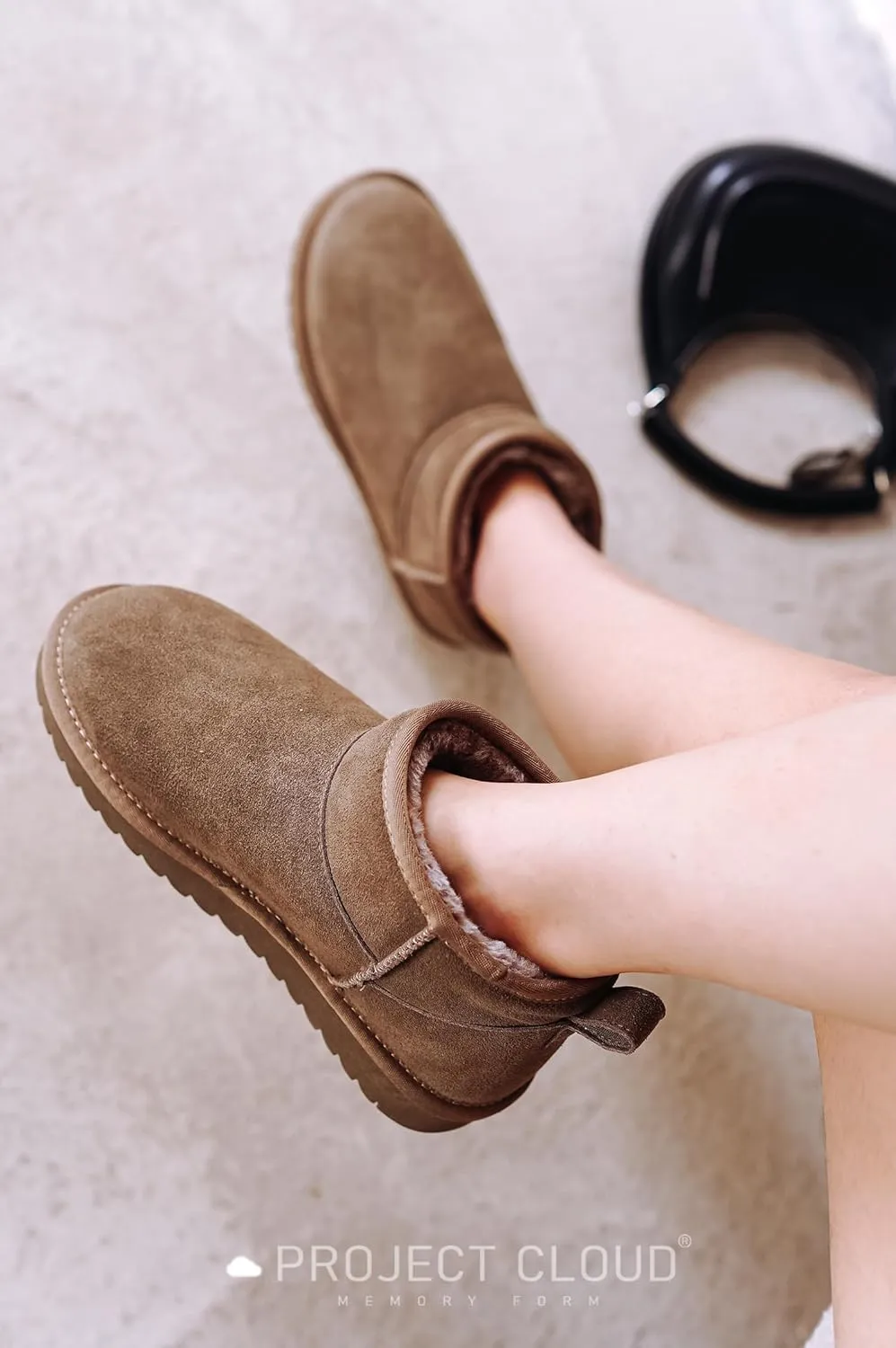 Project Cloud Genuine Suede Ankle Boots for Women - Water Resistant with Memory Foam Insole Winter Boots for Women - Trending Shoes & Comfortable Women's Ankle Boots (Hippy)
