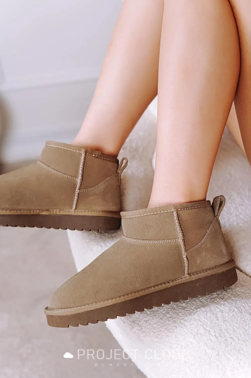 Project Cloud Genuine Suede Ankle Boots for Women - Water Resistant with Memory Foam Insole Winter Boots for Women - Trending Shoes & Comfortable Women's Ankle Boots (Hippy)