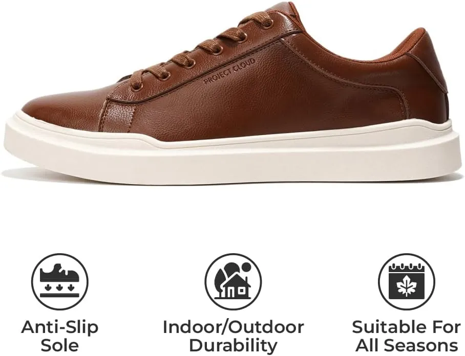 Project Cloud Mens Casual Shoes – Stylish and Lightweight Men's Fashion Sneakers with Memory Foam Insole – Non Slip Laced-Up Casual Shoes for Men for All-Day Wear (Tilton)