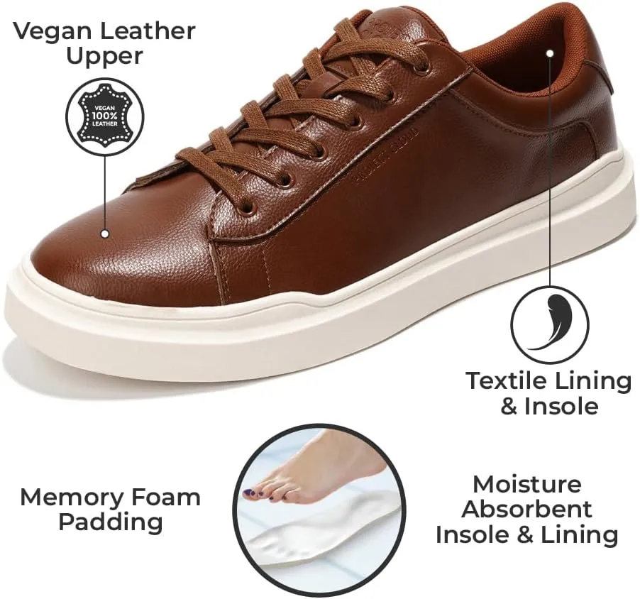 Project Cloud Mens Casual Shoes – Stylish and Lightweight Men's Fashion Sneakers with Memory Foam Insole – Non Slip Laced-Up Casual Shoes for Men for All-Day Wear (Tilton)