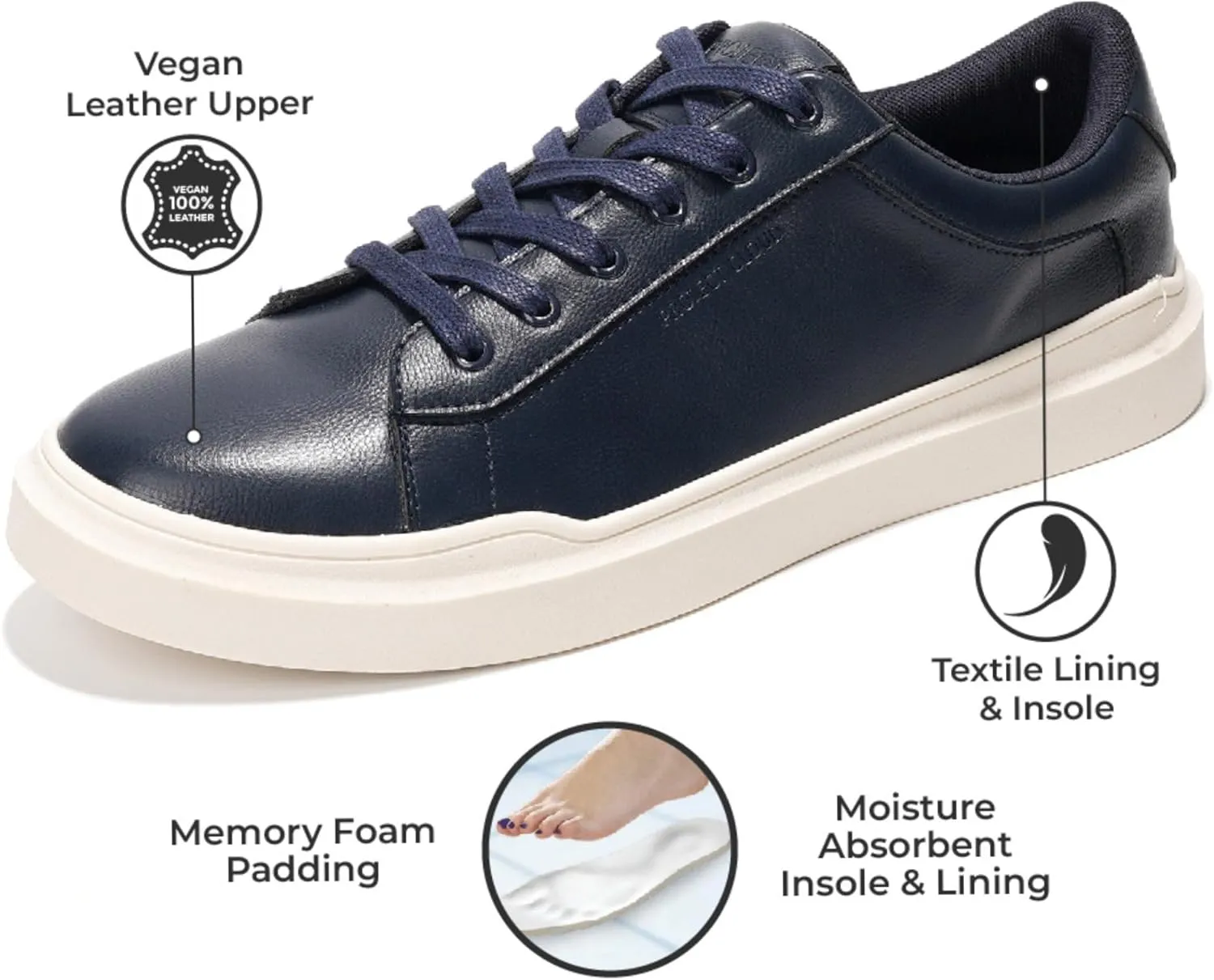 Project Cloud Mens Sneakers – Memory Foam Men's Fashion Sneakers – Lightweight and Non Slip Laced-Up Casual Shoes for Men - Perfect Men Casual Shoes for All-Day Wear (Tilton)