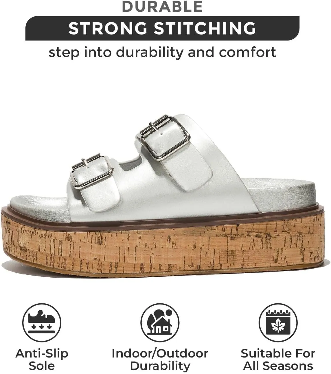 Project Cloud Platform Womens Sandals - Summer Womens Sandals with Memory Foam Insole Wedges - Stylish and Comfortable Women Footwear - Lightweight Women Wedges (Brisbane)