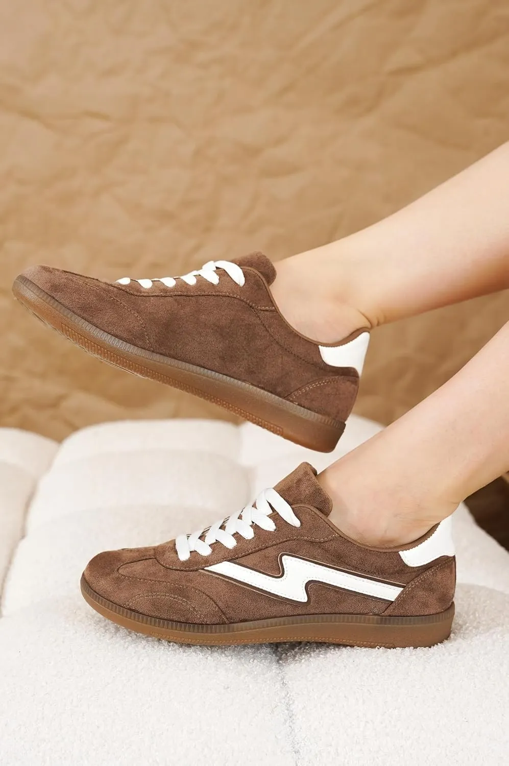 Project Cloud Sneakers for Women - Lace-Up Shoes for Women Trendy Women Sneakers with Memory Foam Insole Women's Fashion Sneakers Non-Slip Womens Shoes (Irita)