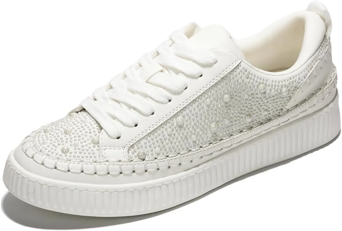 Project Cloud Sneakers for Women - Memory Foam Shoes for Women & Women's Fashion Sneakers, Lace-Up Sneakers for Women - Non-Slip Shoes - Womens Trendy Sneakers (Lona)