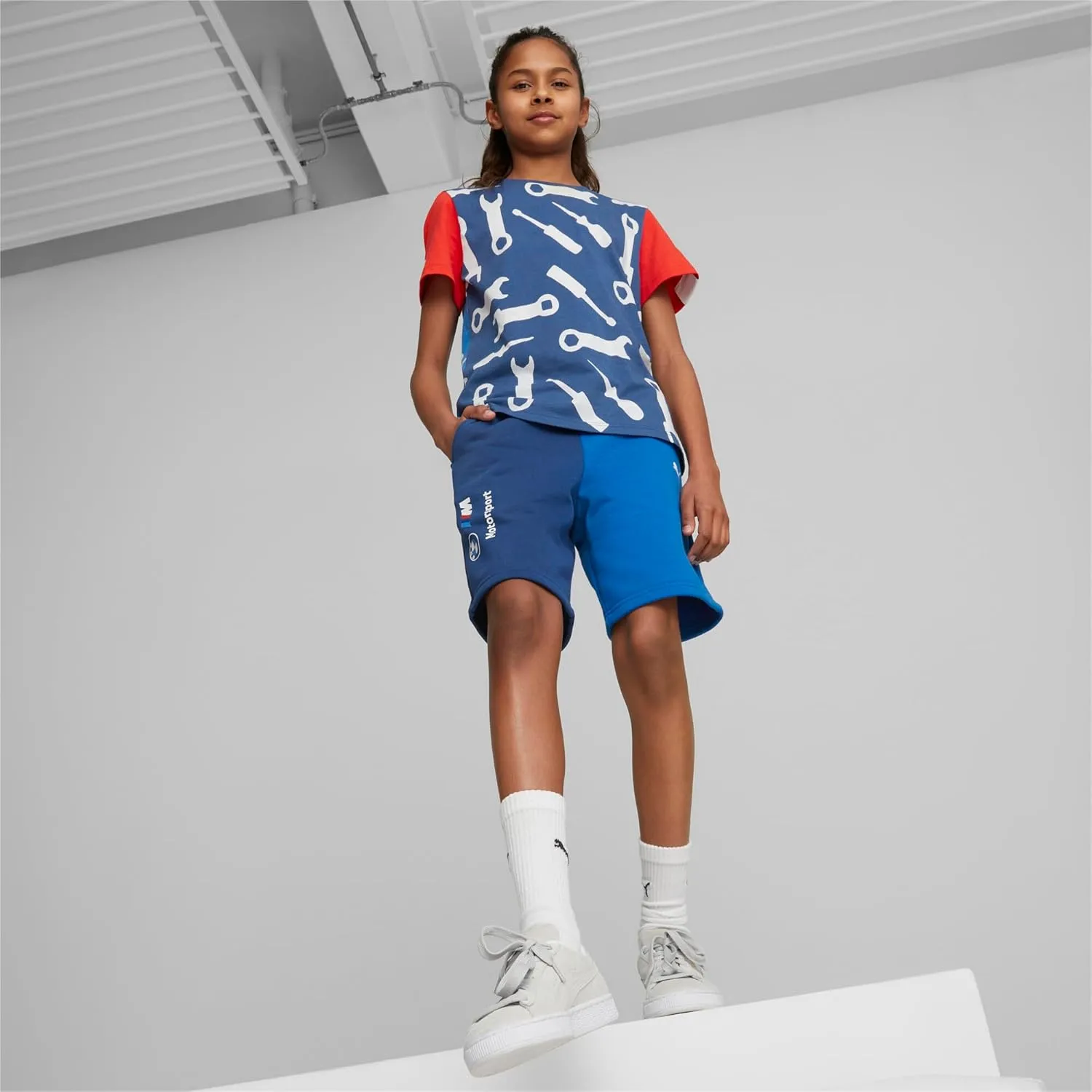 PUMA Kids' BMW M Motorsport Essentials Shorts