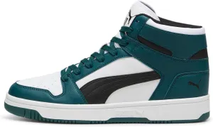 PUMA Men's Rebound Layup Mid Shoes Sneaker, Dark Myrtle-Black-White, 7