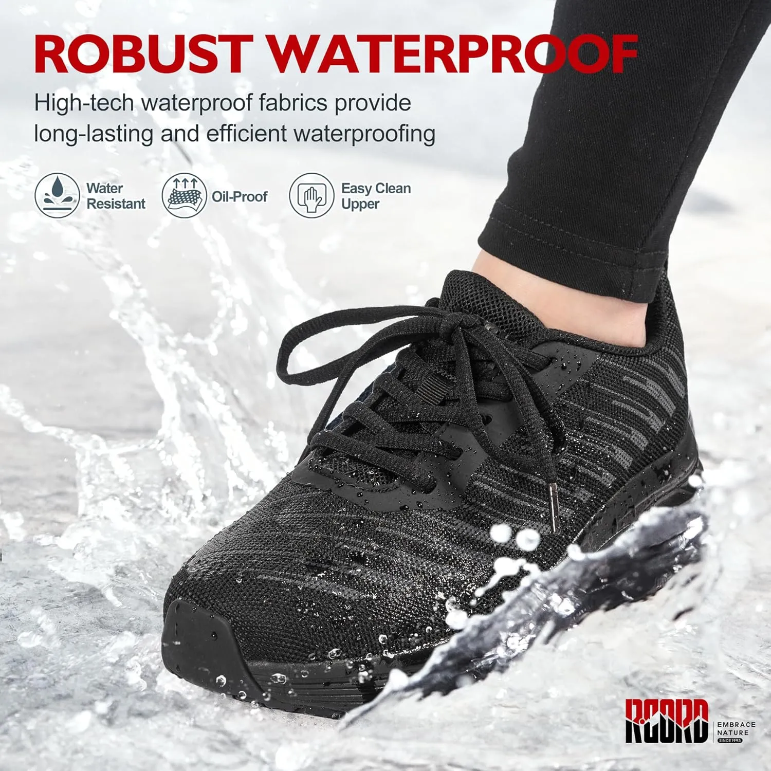 R CORD Non Slip Work Shoes Women Food Service Comfortable Water Resistant Womens Sneakers Slip Resistant Work Shoes Women