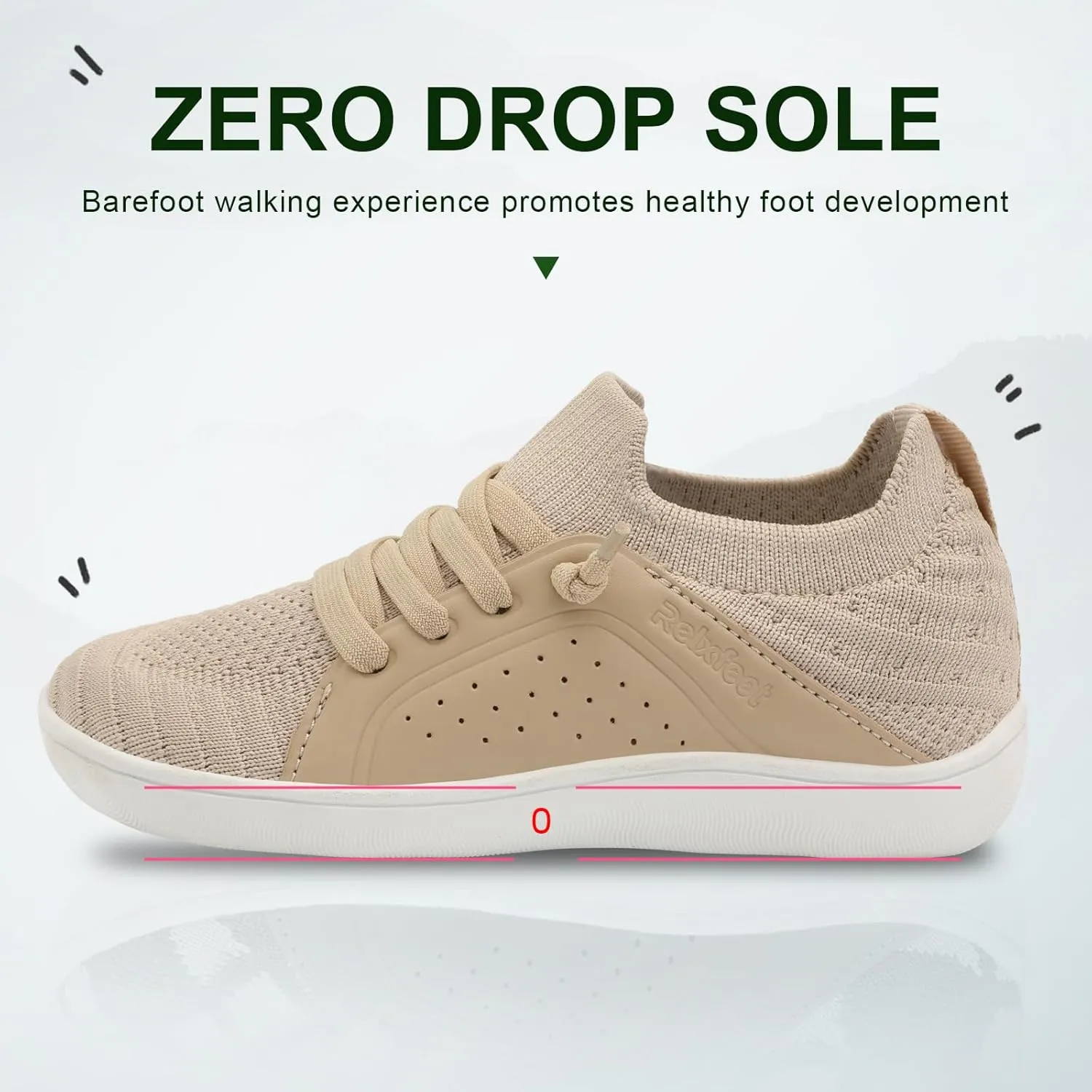 relxfeet Toddler Shoes Boys Girls Wide Barefoot Slip On Walking Tennis Sneakers