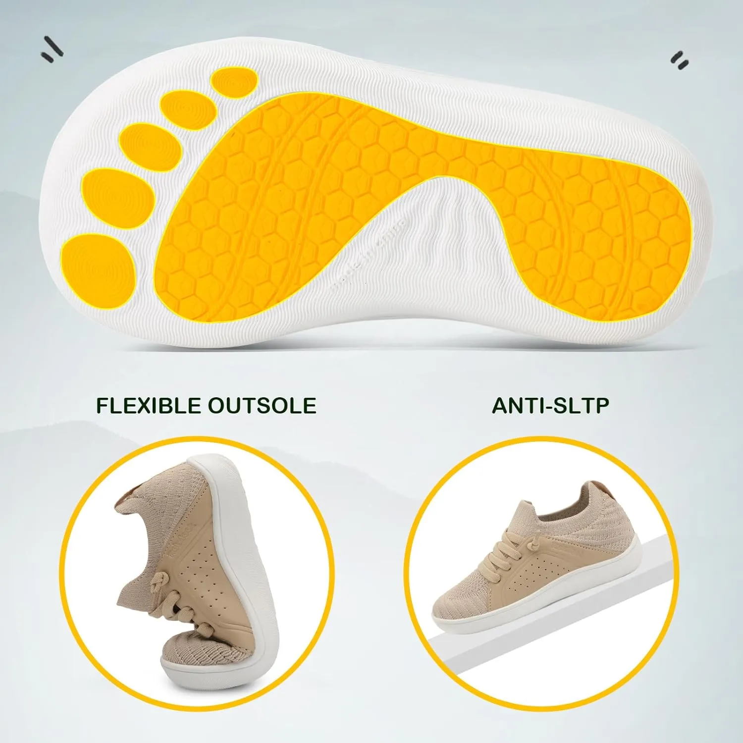 relxfeet Toddler Shoes Boys Girls Wide Barefoot Slip On Walking Tennis Sneakers