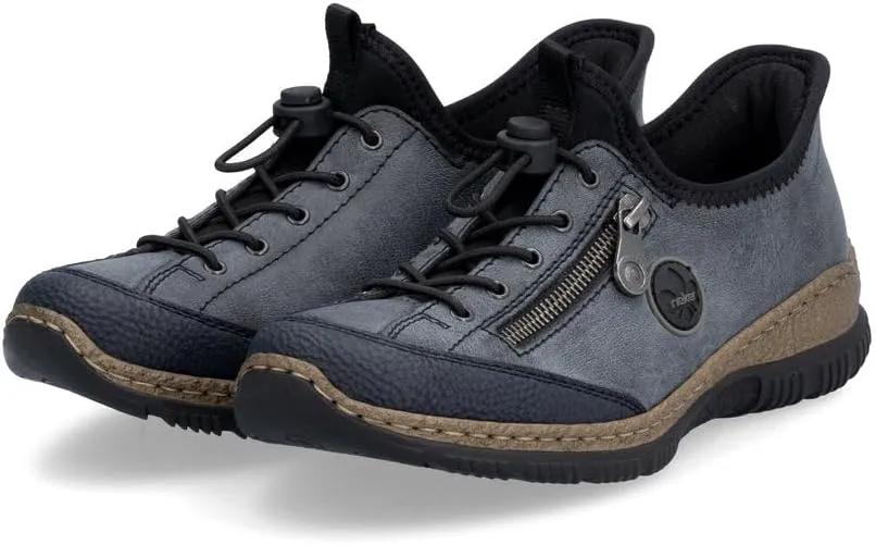 Rieker N3267 Nikita Slip-On Women's Sneakers - Lightweight Walking Shoes with Shock-Absorbing Sole, Elastic Lacing, Premium Cushioning Footbed for Everyday Wear