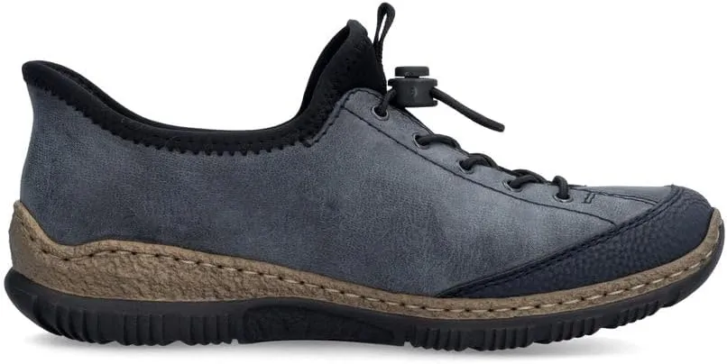 Rieker N3267 Nikita Slip-On Women's Sneakers - Lightweight Walking Shoes with Shock-Absorbing Sole, Elastic Lacing, Premium Cushioning Footbed for Everyday Wear